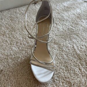 Jessica Simpson White Strappy Heels